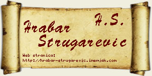 Hrabar Strugarević vizit kartica